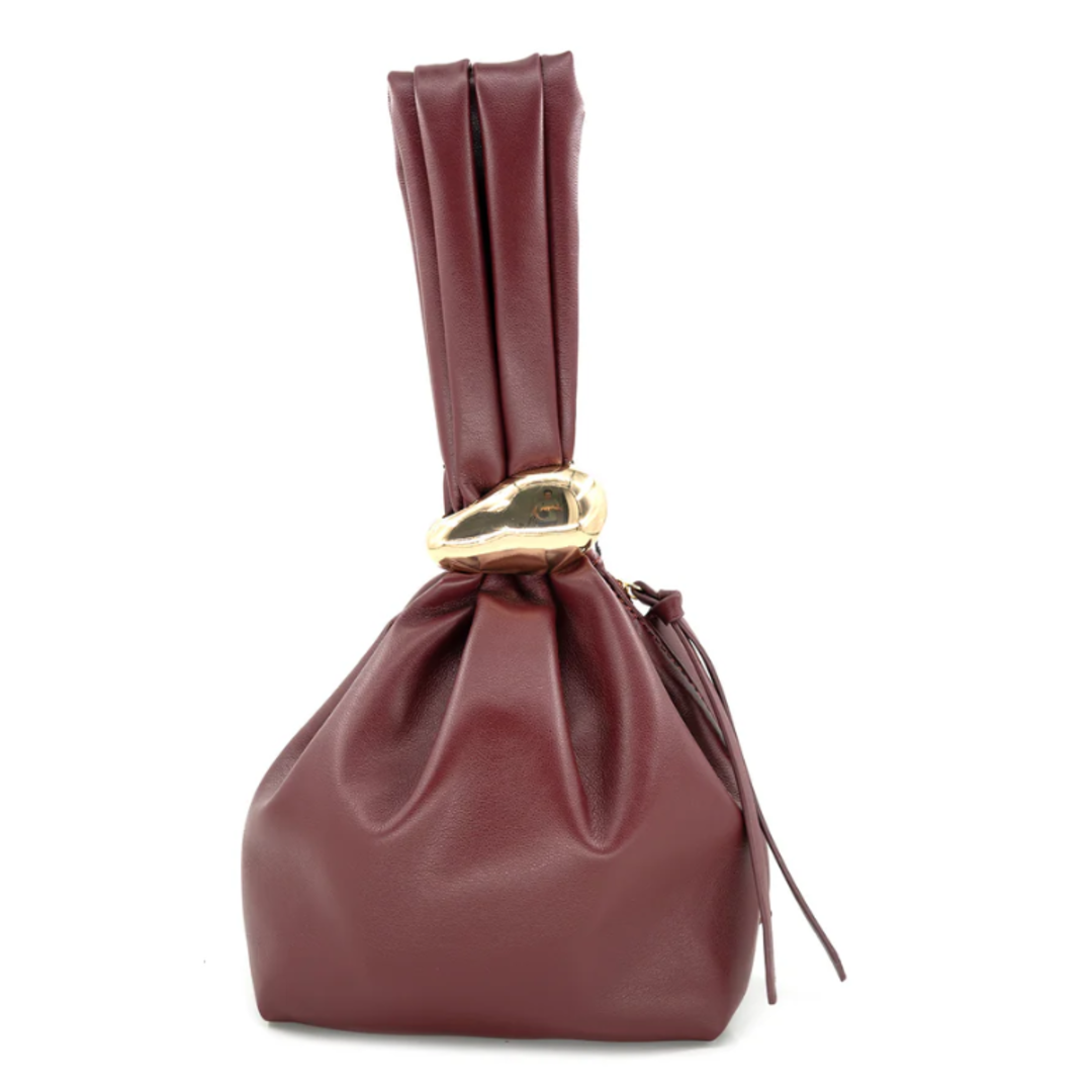Bolso de Noche con Nudo y Metal